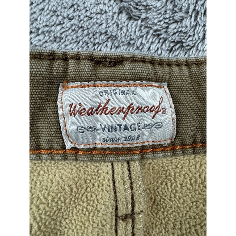 Weatherproof Vintage Men's Fleece Lined Tan Jeans Size 38x30 - Picture 10 of 11